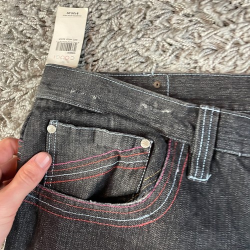 Vintage Coogi Jeans Mens 44x34 Black Y2K Embroidered Baggy Loose NWT $125 Skate - Picture 9 of 16