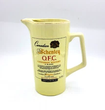 Canadian Schenley O.F.C Canadian Whiskey Yellow Pitcher USA 6 3/4" Height 24oz