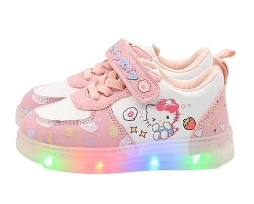 Sweet Kitty Girls Sneakers Light-Up Breathable Toddler Sport Shoes Kids Trainers - Picture 13 of 20