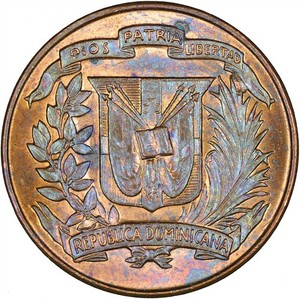 Dominican Republic 1957 Centavo CHOICE TONED BU