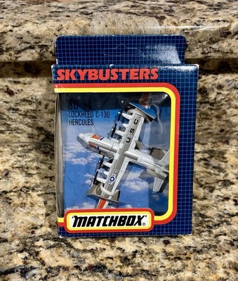 1989 Matchbox Sky Busters U.S. COAST GUARD Lockheed C-130 Hercules Plane NIB