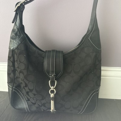 Coach Hamilton hobo shoulder bag one shoulder canvas black 6845 