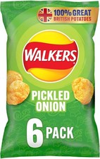 Walkers Crisps Pickled Onion 6x25g