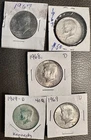 Lot Of 5 Kennedy Half dollars 40% Silver- (2) 1967, (1) 1968 D, (2) 1969 D