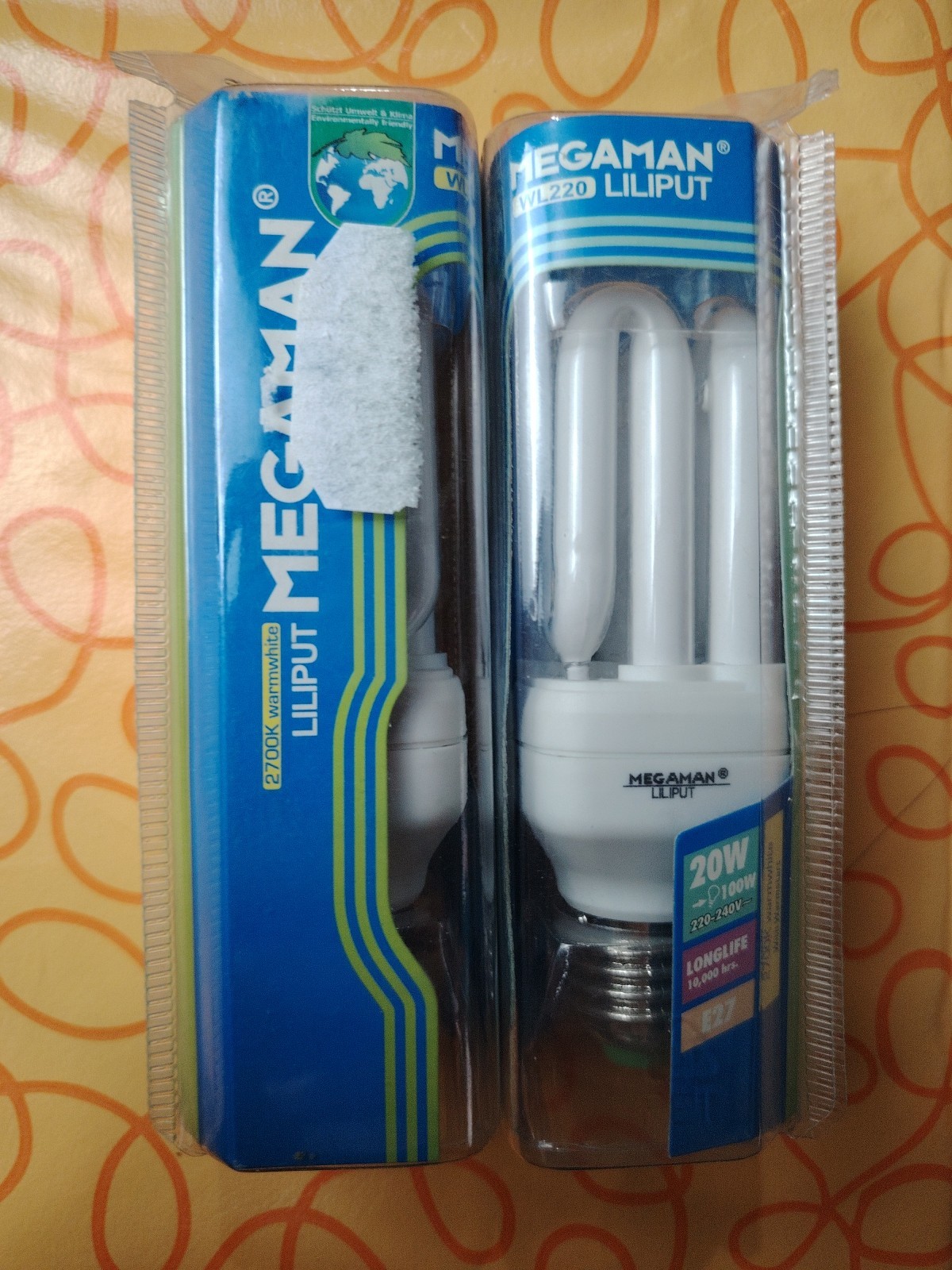2 Stk MEGAMAN LILIPUT 14W E27 coolwhite Energiesparlampe OVp image 4
