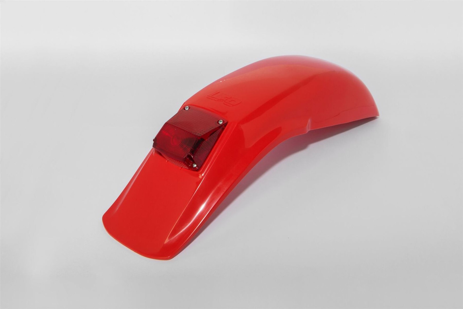 UFO Vintage Uni Enduro Rear Fender W/ Taillight (83-93) Red Me08027b