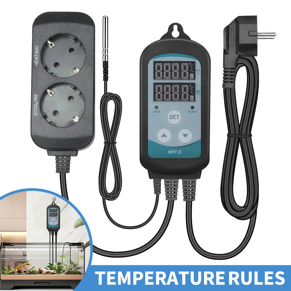 Digitale Temperaturregler Thermostat mit Fühler 230V für Gewächshaus,Kühlschrank