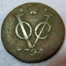 Over date 1734/24 New York Penny VOC Holland Dutch Colonial Certificate Authenti