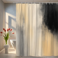Modern Black and White Shower Curtain for Trendy Bathrooms