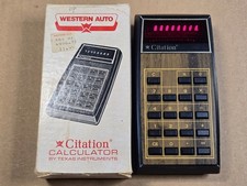 Texas Instruments Citation Western Auto Vintage Calculator in Box - Working Well