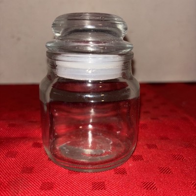 Clear Candle Jar w/ Lid, 3oz - Not Air Tight- Estate Find