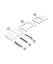 Genuine Mopar Roof Bow 68104590AA