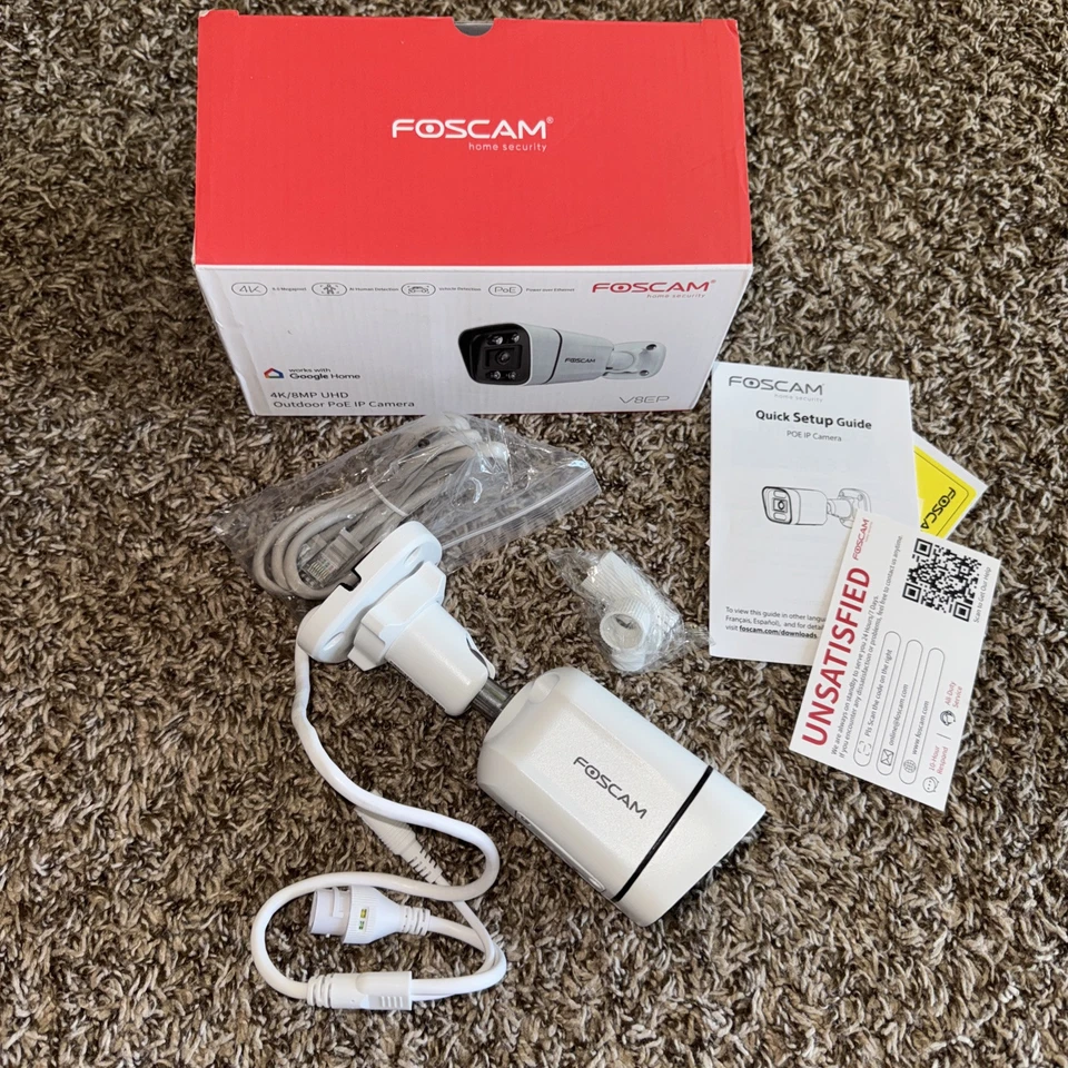 Cámara de seguridad exterior FOSCAM 4K IP PoE, V8EP 8MP seguridad para el hogar Foto 3 de 3