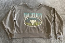 Women s Under Armour Project Rock Cropped Hoodie Pullover Size XLarge NICE