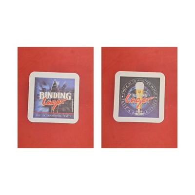 Binding Lager roter Streifen Brauerei Bierdeckel Beermat