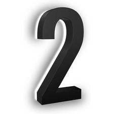 7 Inch LED House Numbers, ABS-Polymer, Premium Quality, Backlit LED 5000K Ill...