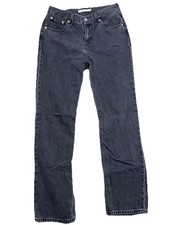 Levi's Jeans Women's 26 Black Low Pro Straigth Med Wsh Denim Flap Pockets