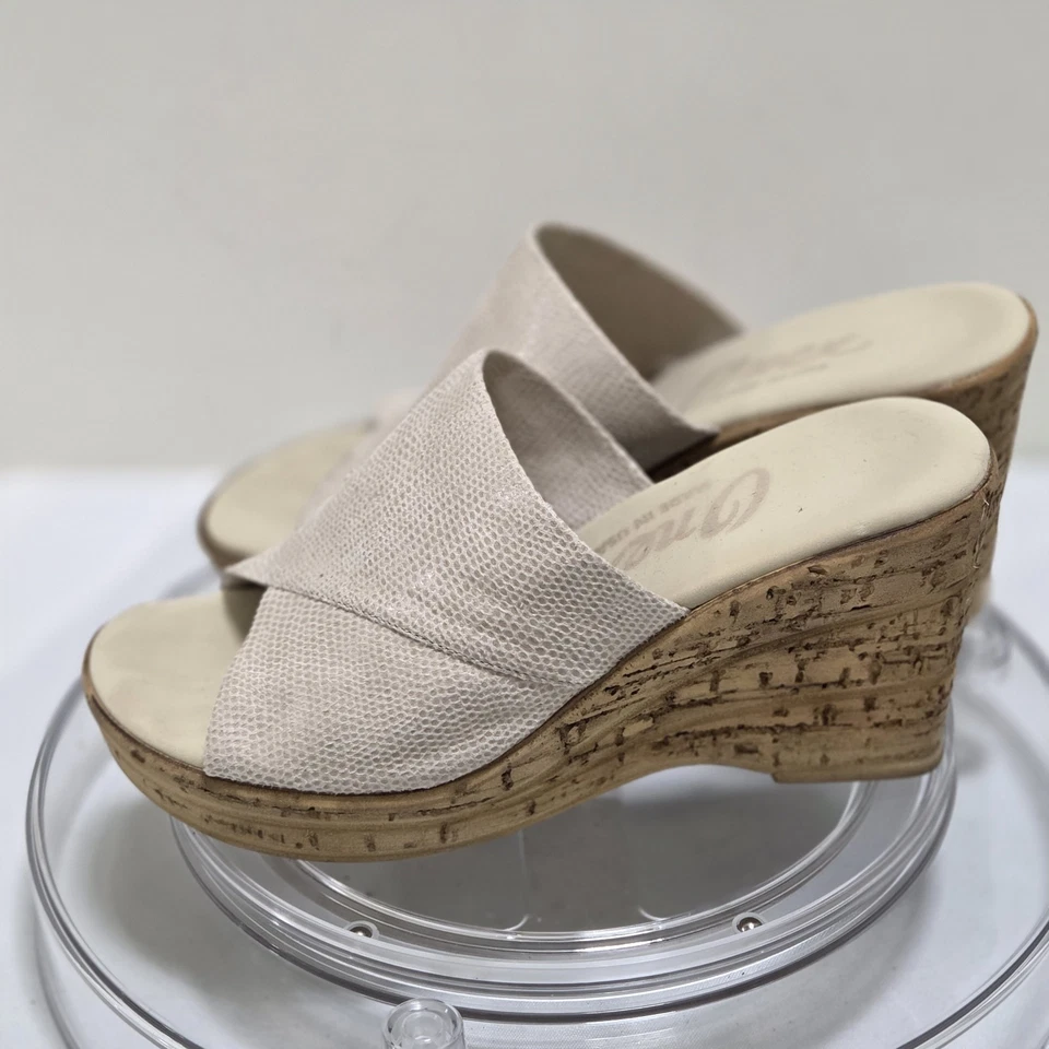 ONEX 女式 Christina 坡跟凉鞋 - 奶油色 Eldorado 4.5 — 第 3/4 张图片