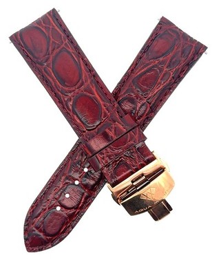Aqua Master 24mm Brown Leather Watch Band