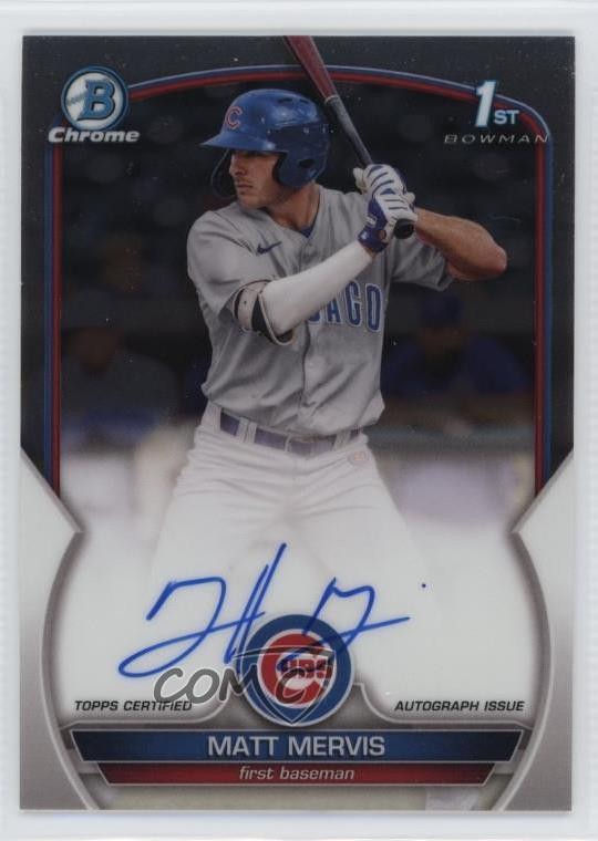 2023 Bowman Chrome Prospect Auto Matt Mervis #CPA-MM Auto 03j5