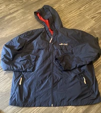 CATALINA Vintage Hooded Nautical Jacket Unisex Women's Zipper Navy Blue XL