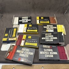 9 Box of Reeves Water Colour Tablets New Old Stock