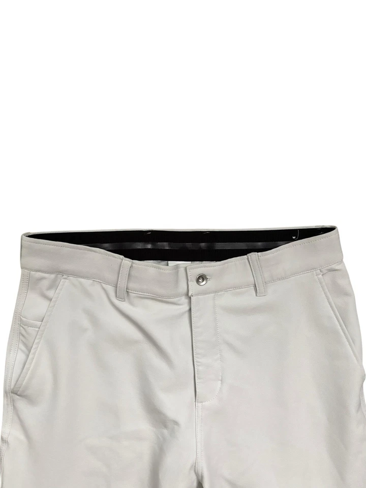 Calça de golfe Nike masculina tamanho 35x30 branca pérola Nike repel fina afunilada preppy - Imagem 4 de 4