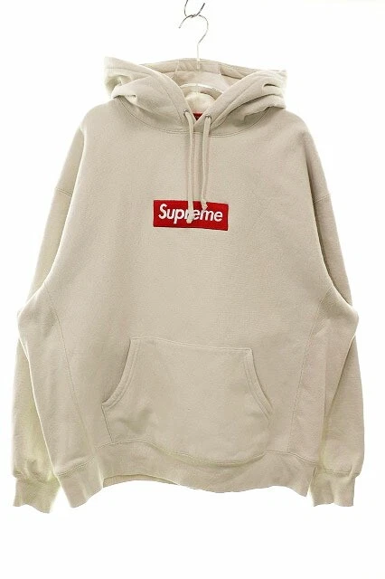 SWEATSHIRT À CAPUCHE LOGO SUPREME 24AW taille L logo sweat à capuche beige