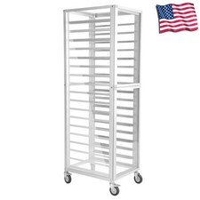 18 Tier Aluminum Pan Rack with Wheels NSF Listed for Commercial Kitchen