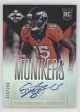 2013 Panini Limited Phenoms Monikers Silver /299 Tavarres King #196 Auto ni4