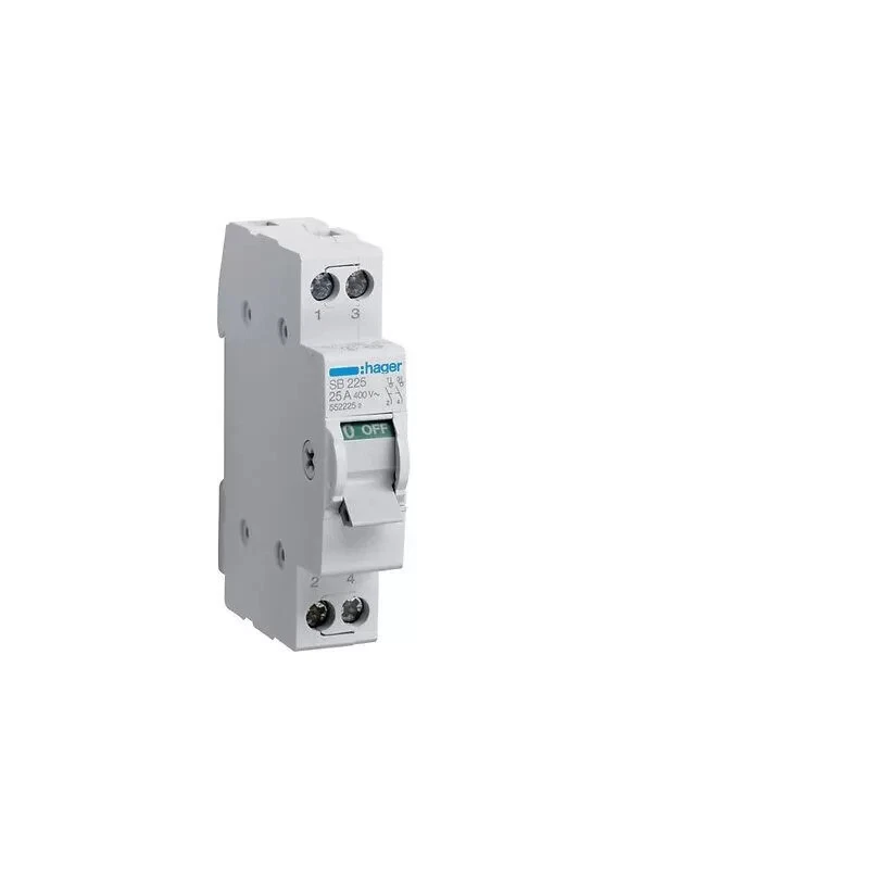 Hager sb225 interruttore sezionatore 2p 25a 1 modulo din