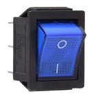 KCD4 10Pcs Rocker Switch 6 Pins Blue Plastic With Light For Household Appli OU