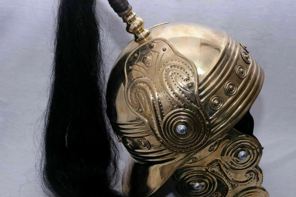 Casco Montefortino Celta Romano Medieval Halloween Latón... Foto 3 de 4