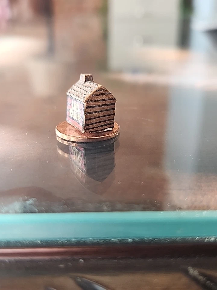 Dollhouse miniatures Food 1:12 Vintage Log Cabin Syrup Container Handmade - Image 3 of 4