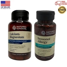 Nature’s Sunshine Bundle Pack Seasonal Allergy 100 ct + Calcium-Magnesium 150 Ct