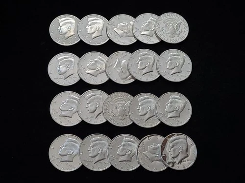 $10 Face Value Roll of 20 2002-S Kennedy 90% Silver Proof Half Dollars NICE!