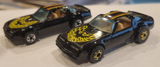 1977 HOT WHEELS BLACKWALL HOT BIRD RARE LOT OF 2 BLACK PONTIAC TRANS AM