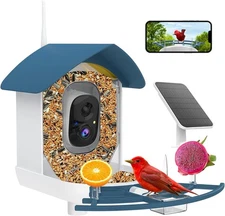 Bird Feeder with Camera,AI Identify Birds Species,Smart Camera Navy Blue 