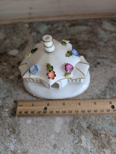Vtg 1964 Coalport Parasol House Village Incense Burner Porcelain Made in England - Picture 9 of 9