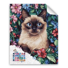 Siamese Cat Paint by Number, Cat Paint by Numbers Kit for Adults, Cute Animal...