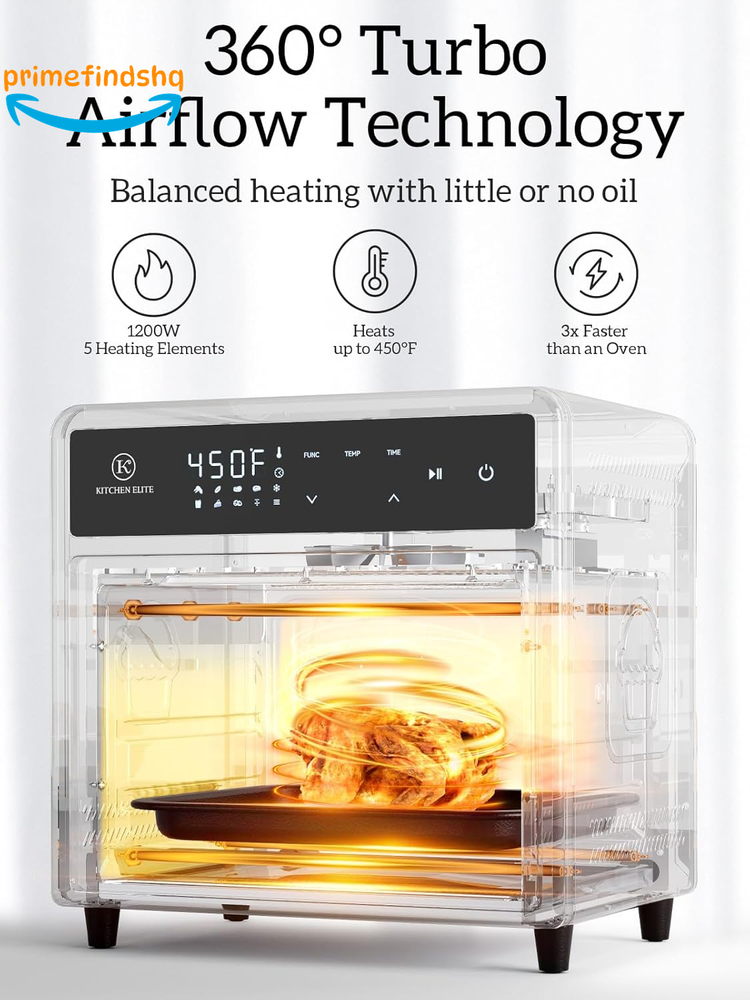 Compact 12.6QT Air Fryer Toaster Oven Combo with 9 Touch Screen Controls Compact 12.6QT Air Fryer Toaster Oven Combo with 9 Touch Screen Controls