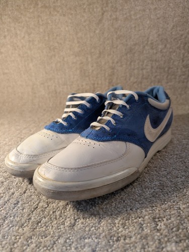 Vintage 80er Nike Swoosh X Bowlingschuhe Damengröße 8 blau weiß - Bild 2 von 16