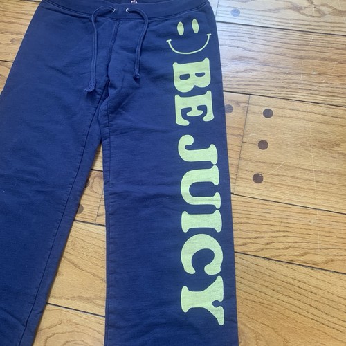 Juicy Couture Pam Gela Be Juicy Straight Leg Sweatpants Blue Women's Petite - Picture 3 of 7