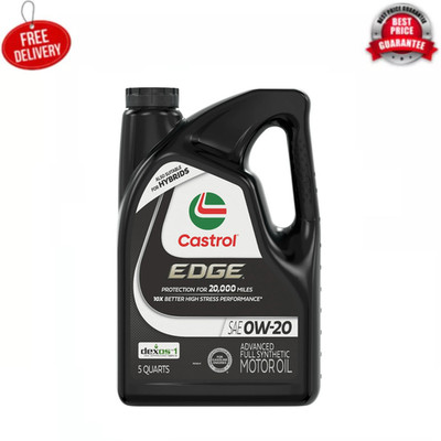 Castrol EDGE 0W-20 Advanced Full Synthetic Motor Oil, 5 Quarts