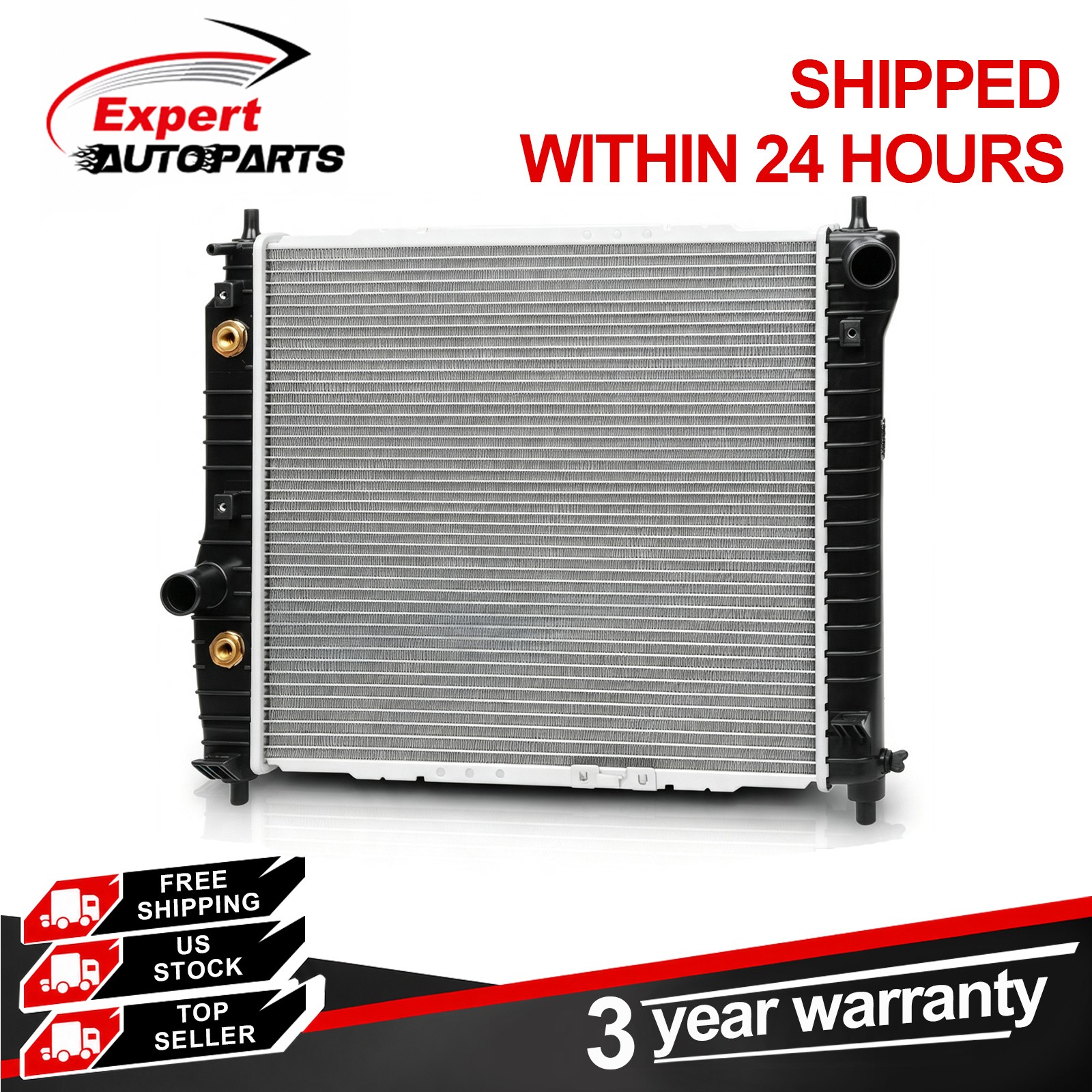 Fits 2004-2008 Chevy Aveo Wave Swift+ 1.5L AT Radiator OE Style Aluminum 2774