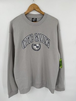 NEW OpTic Gaming 6050 Crest Fleece Crewneck Sweatshirt Greenwall Size XL