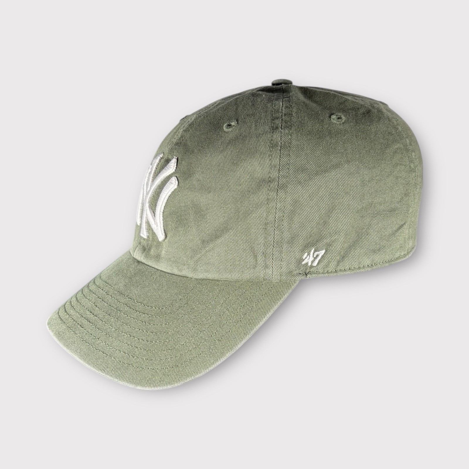 New York Yankees 47 Brand Green Baseball Cap Strap Back Dad Cap One Size image 2