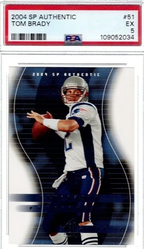 TOM BRADY - PSA 5 - 2004 SP Authentic #51