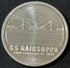 1 Oz .999 Silver SS Gairsoppa Real Shipwreck Silver Sunk 1941 WWII Ship Round!!