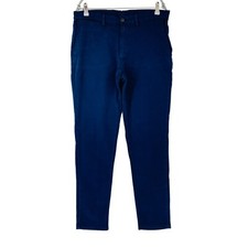 TRUSSARDI Mens Blue Skinny Fit Chino Trousers Pants Size EUR 50 W32